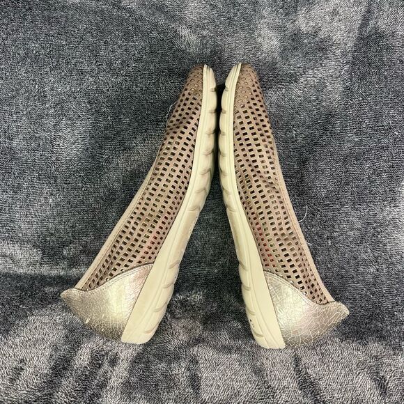 Mephisto Air Relax Pewter Perforated Leather slip On Ballet Flats size US 8.5 - Picture 6 of 8